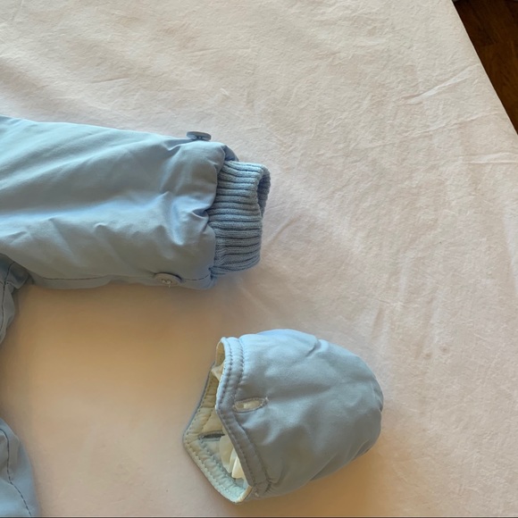 Rare Rothschild Vintage Snowsuit, hand covers, baby blue retro airplane puffer - Picture 11 of 16
